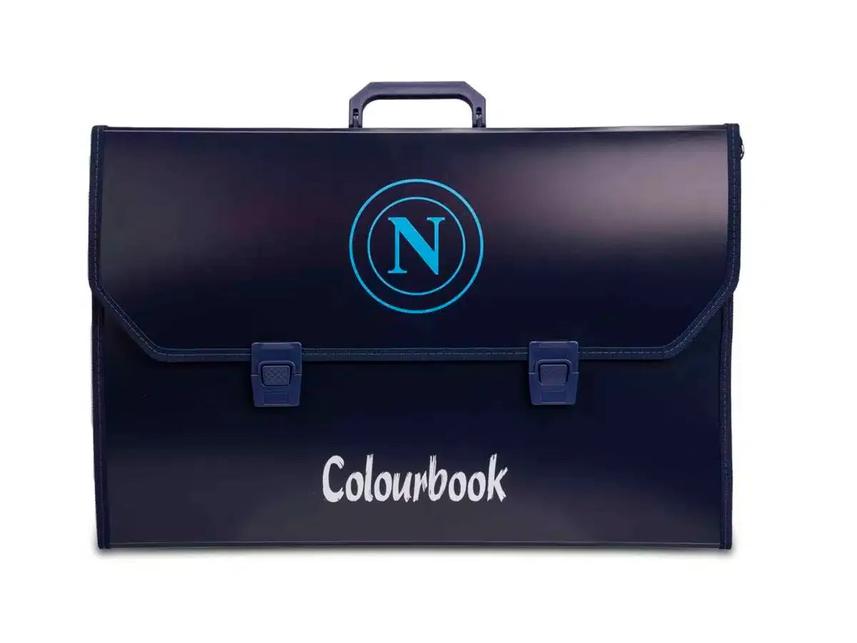 Valigetta portadisegni SSC Napoli 35x50 cm con tracolla e stemma sulla pattina - foto 4