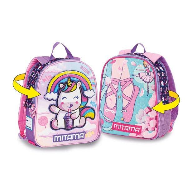 Zainetto Spinny Asilo Reversibile – Colori e Fantasia Doppia.