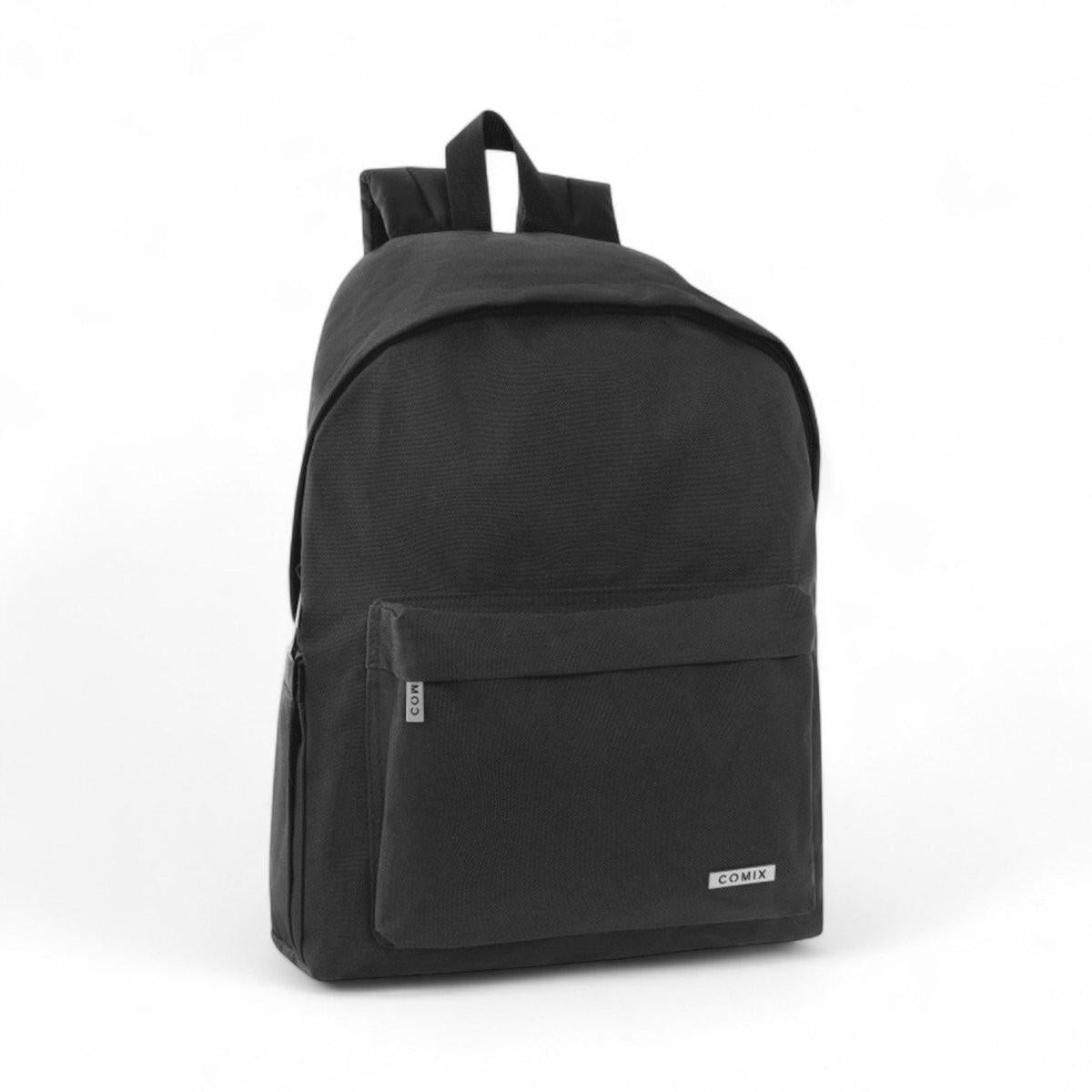 Zaino Americano Comix Nero Monocolore 30×40×17 cm.