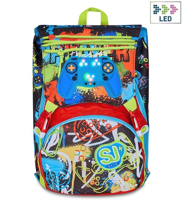SJ Gang Game LED Boy Zaino Estensibile 27L con LED.