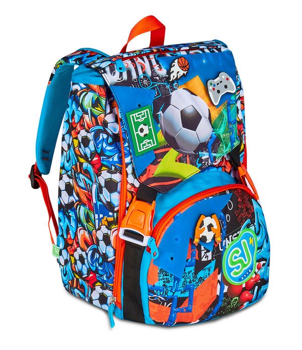 Zaino Estensibile SJ Gang Big Tinypatch Boy – Con Pins Personalizzabili - Quiscuola.it – Zaini, Astucci e Diari Scuola
