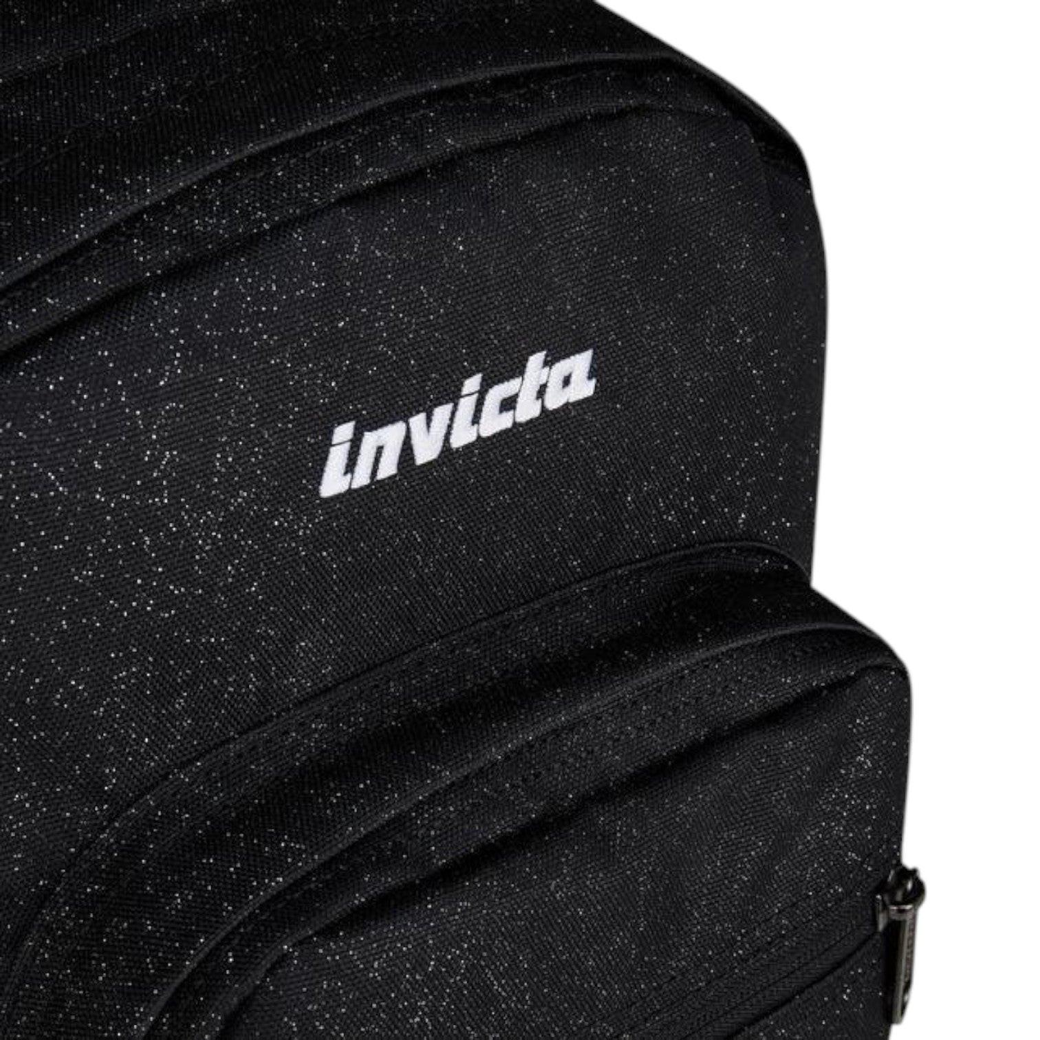 Zaino Jelek Nero Shine Glitter 34L in Poliestere Riciclato.