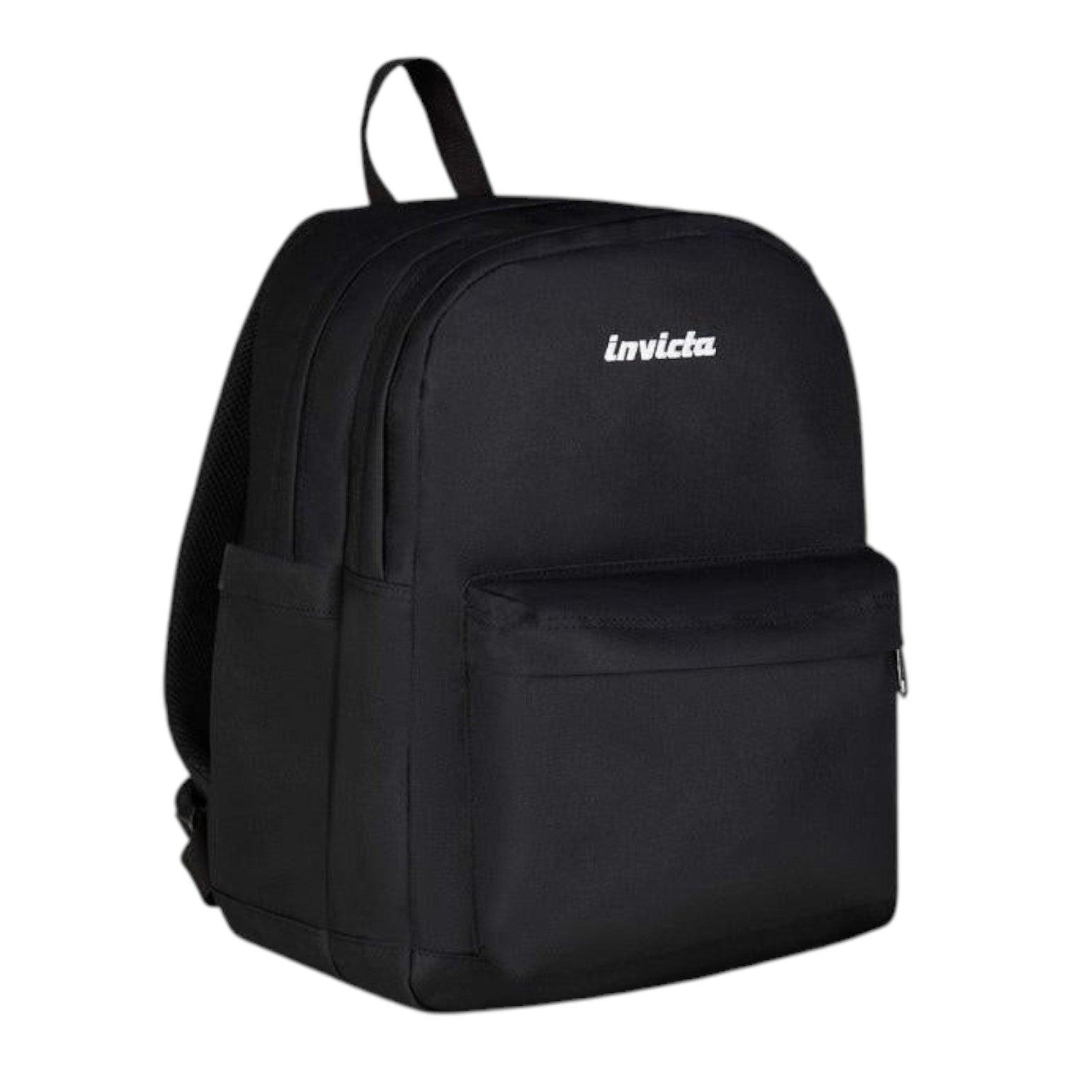 Zaino Invicta LAB nero Plain 27L in Poliestere Riciclato.
