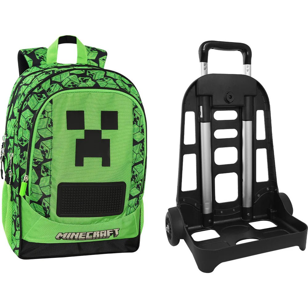 Zaino Scuola Organizzato con Trolley Staccabile - Pixel Minecraft 2025 - Quiscuola.it – Zaini, Astucci e Diari Scuola