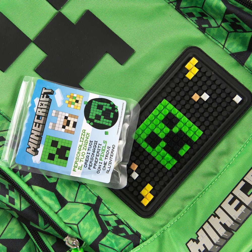 Zaino Scuola Organizzato con Trolley Staccabile - Pixel Minecraft 2025 - Quiscuola.it – Zaini, Astucci e Diari Scuola