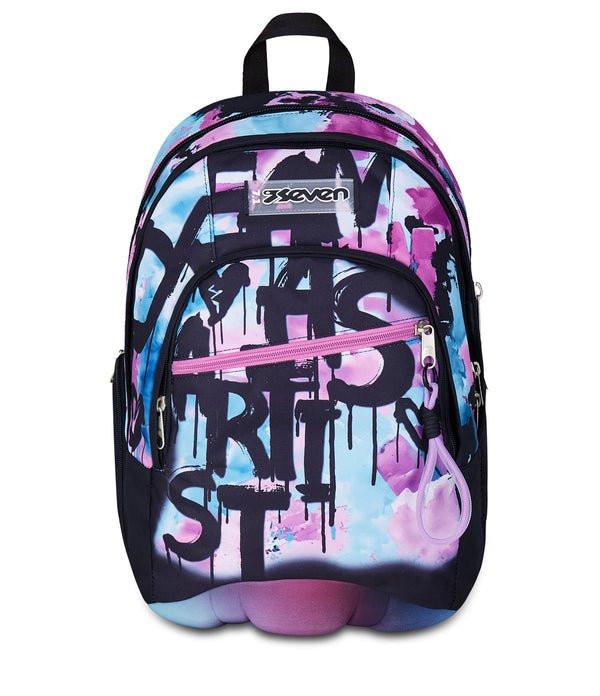 Zaino Seven Dual Quick Graffiti Girl – Fondo 3D, Porta PC e Organizer - Quiscuola.it – Zaini, Astucci e Diari Scuola