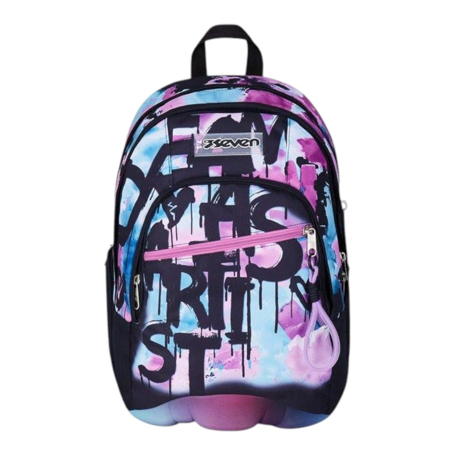 Zaino Seven Dual Quick Graffiti Girl 31L con Fondo 3D e Porta PC.