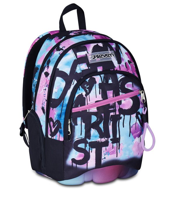 Zaino Seven Dual Quick Graffiti Girl – Fondo 3D, Porta PC e Organizer - Quiscuola.it – Zaini, Astucci e Diari Scuola