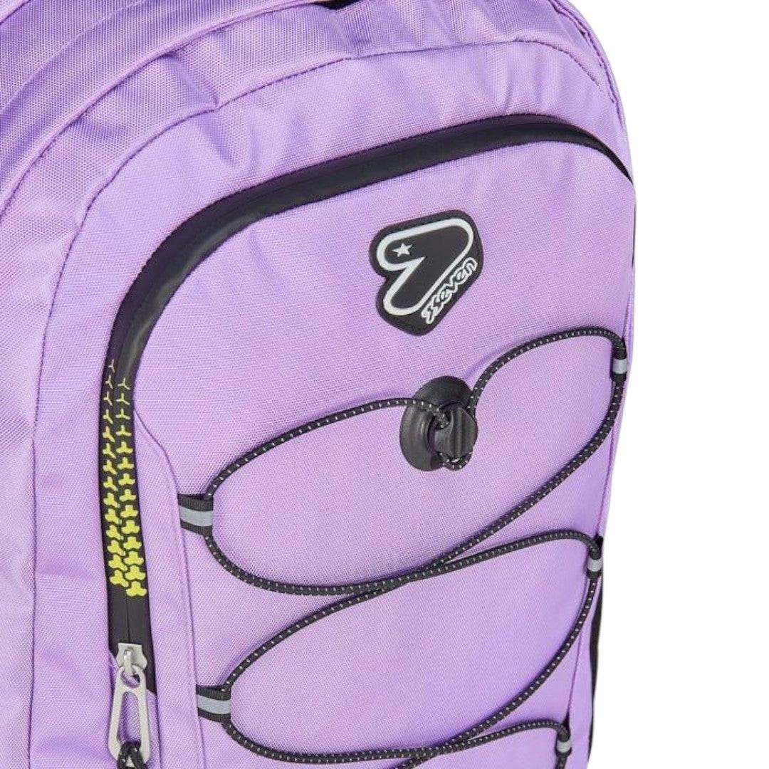 Zaino Seven TECH – Riciclato, Capiente e Porta PC (Viola).