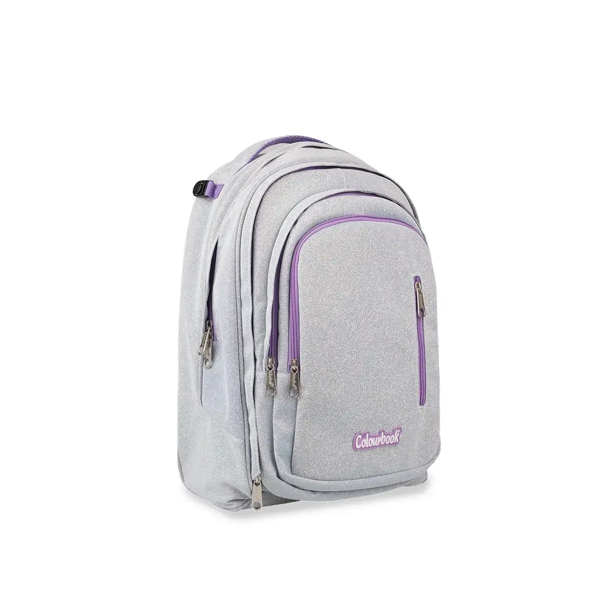 Zaino trolley scuola Glitter Colourbook lilla 35 L con zainetto staccabile - foto 6