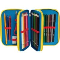 Astuccio 3 Zip Super Mario Panini Editore - Completo di Accessori - Quiscuola