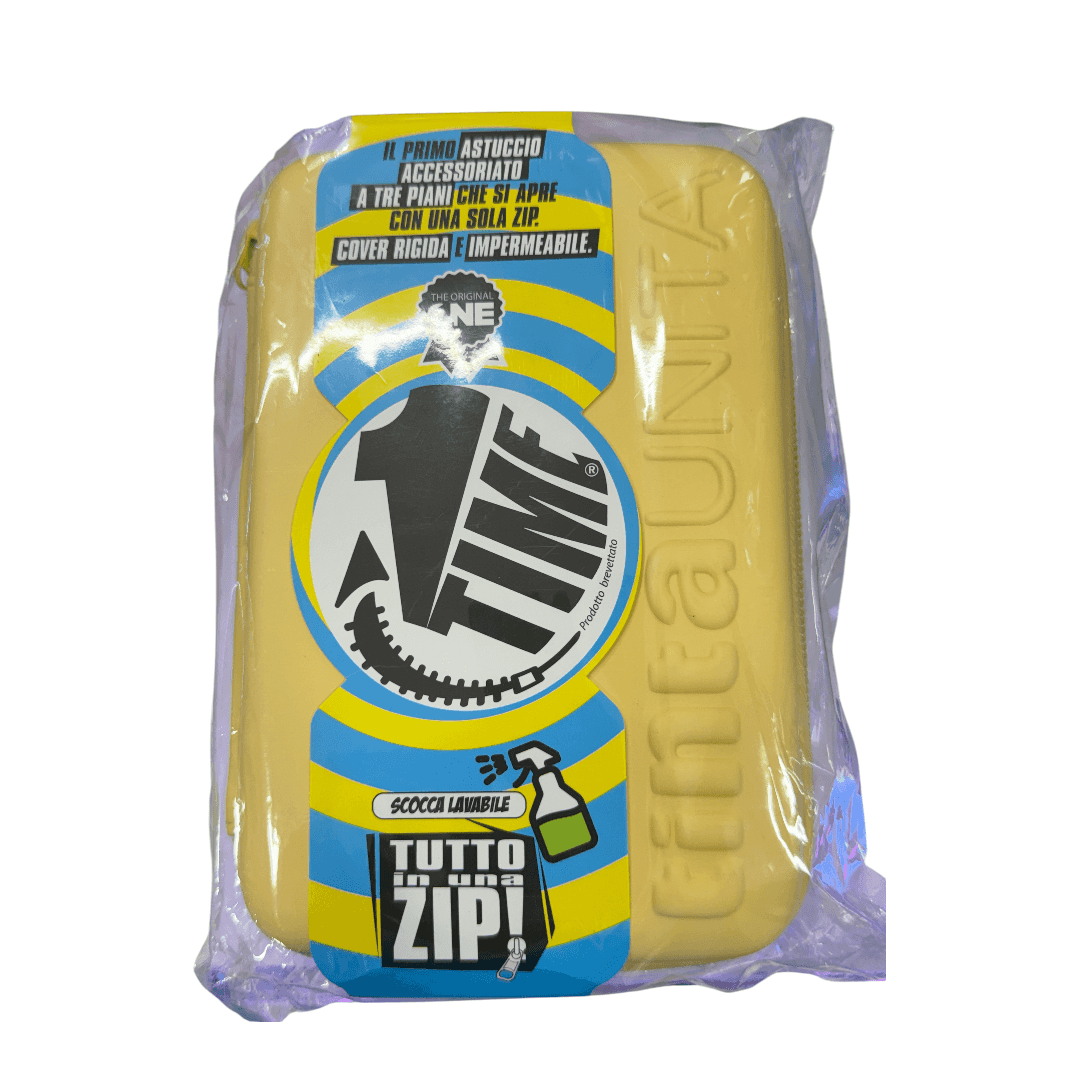Astuccio Tinta Unita 3 piani una zip accessoriato One Time  2026/27