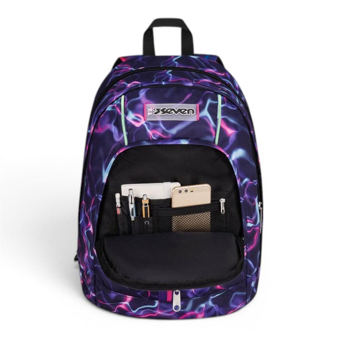 Trolley scuola Seven Comby 8 ruote Electricvibe Girl.