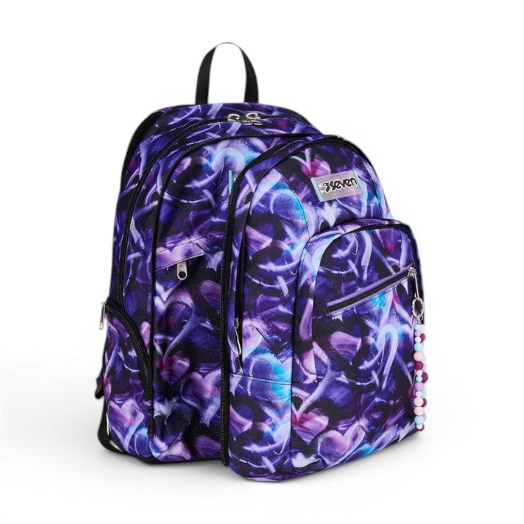 Zaino scuola Seven Dual Detach LovePass capiente uso quotidiano.