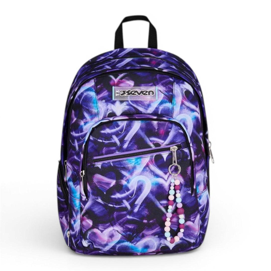 Zaino scuola Seven Dual Detach LovePass capiente uso quotidiano.