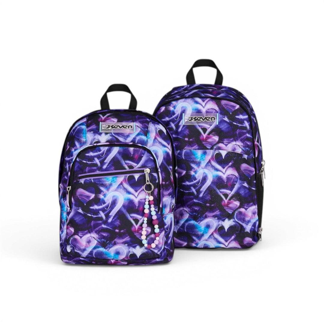 Zaino scuola Seven Dual Detach LovePass capiente uso quotidiano.