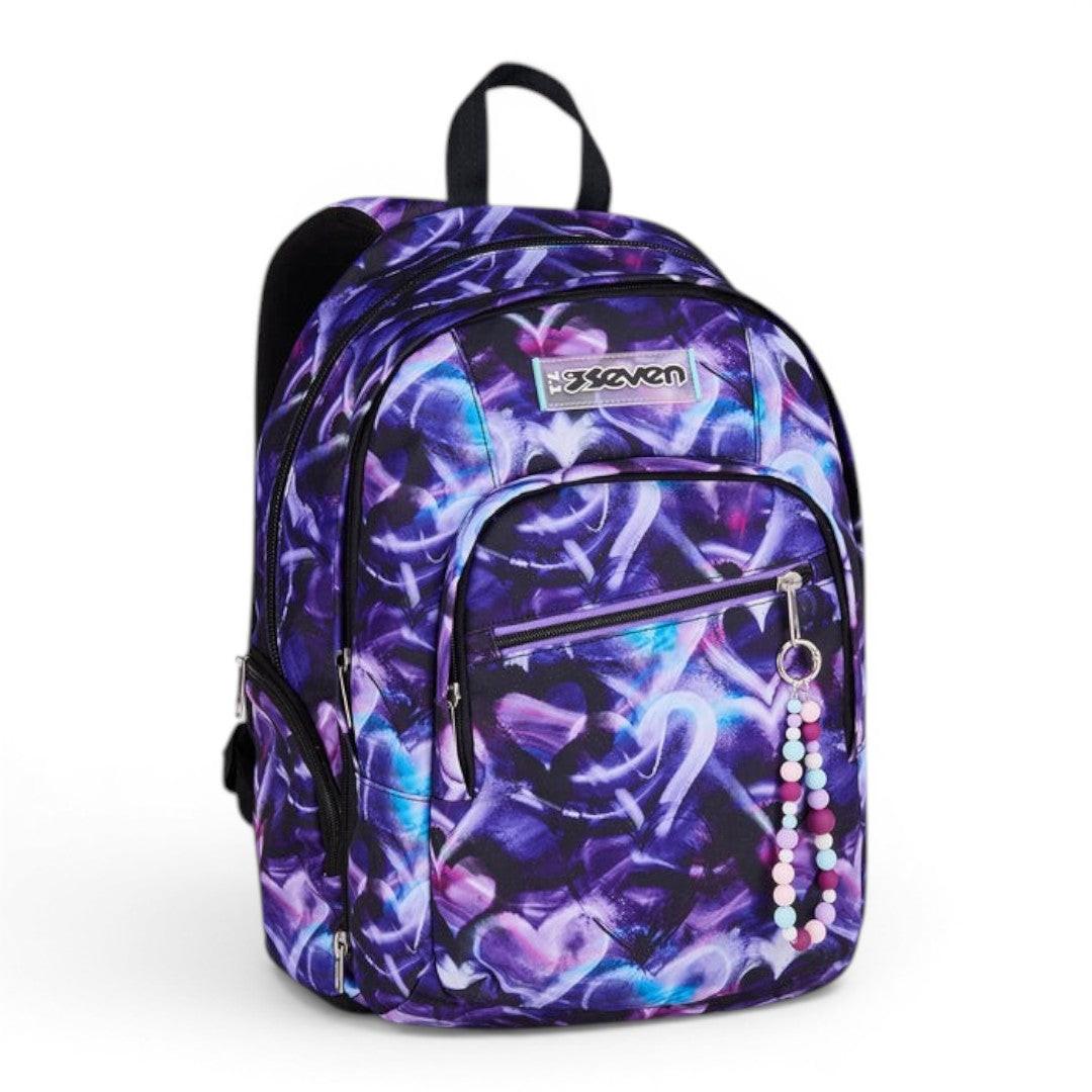 Zaino scuola Seven Dual Detach LovePass capiente uso quotidiano.
