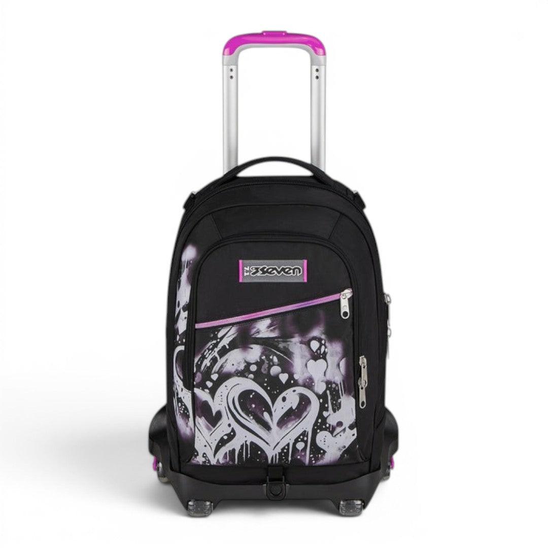 Trolley scuola Seven SJ Jack 8 ruote Plumpy Line Girl.