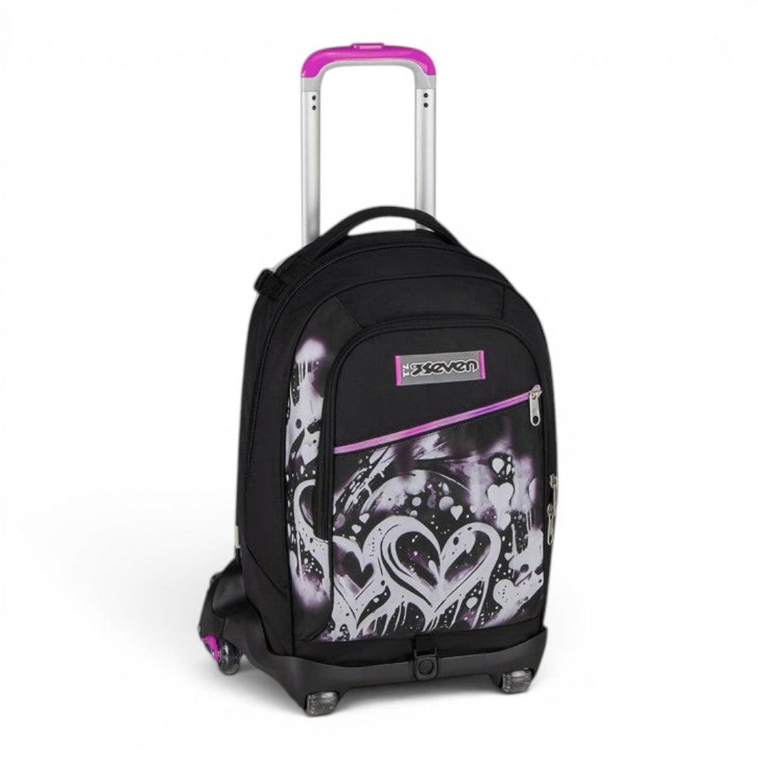 Trolley scuola Seven SJ Jack 8 ruote Plumpy Line Girl.