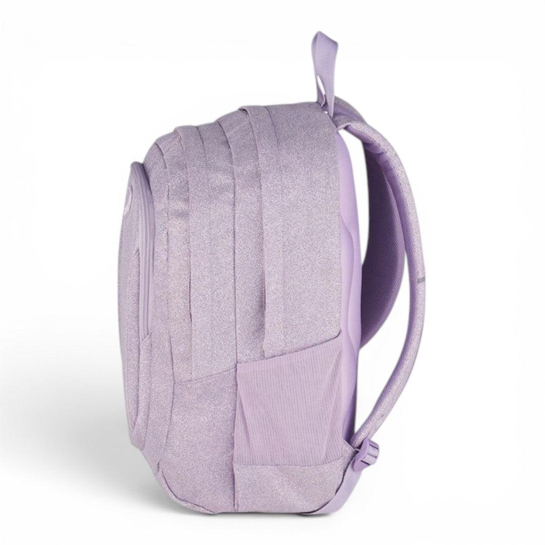 Zaino Seven Tech Shiny scuola effetto lucido capiente Rosa.