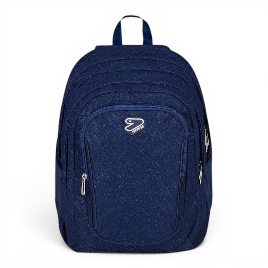 Zaino Seven Shiny Tech scuola effetto lucido capiente Blu 200112523-580.