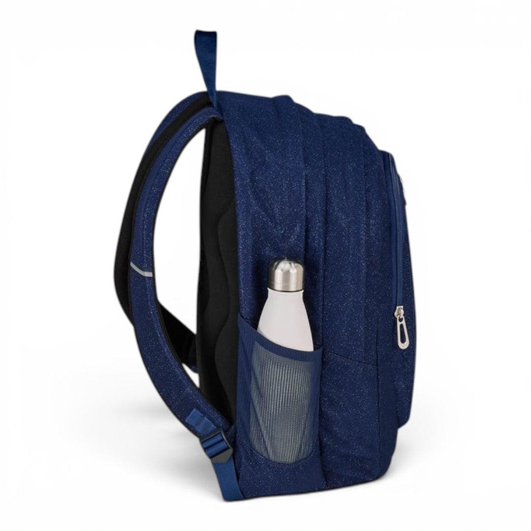 Zaino Seven Shiny Tech scuola effetto lucido capiente Blu 200112523-580.