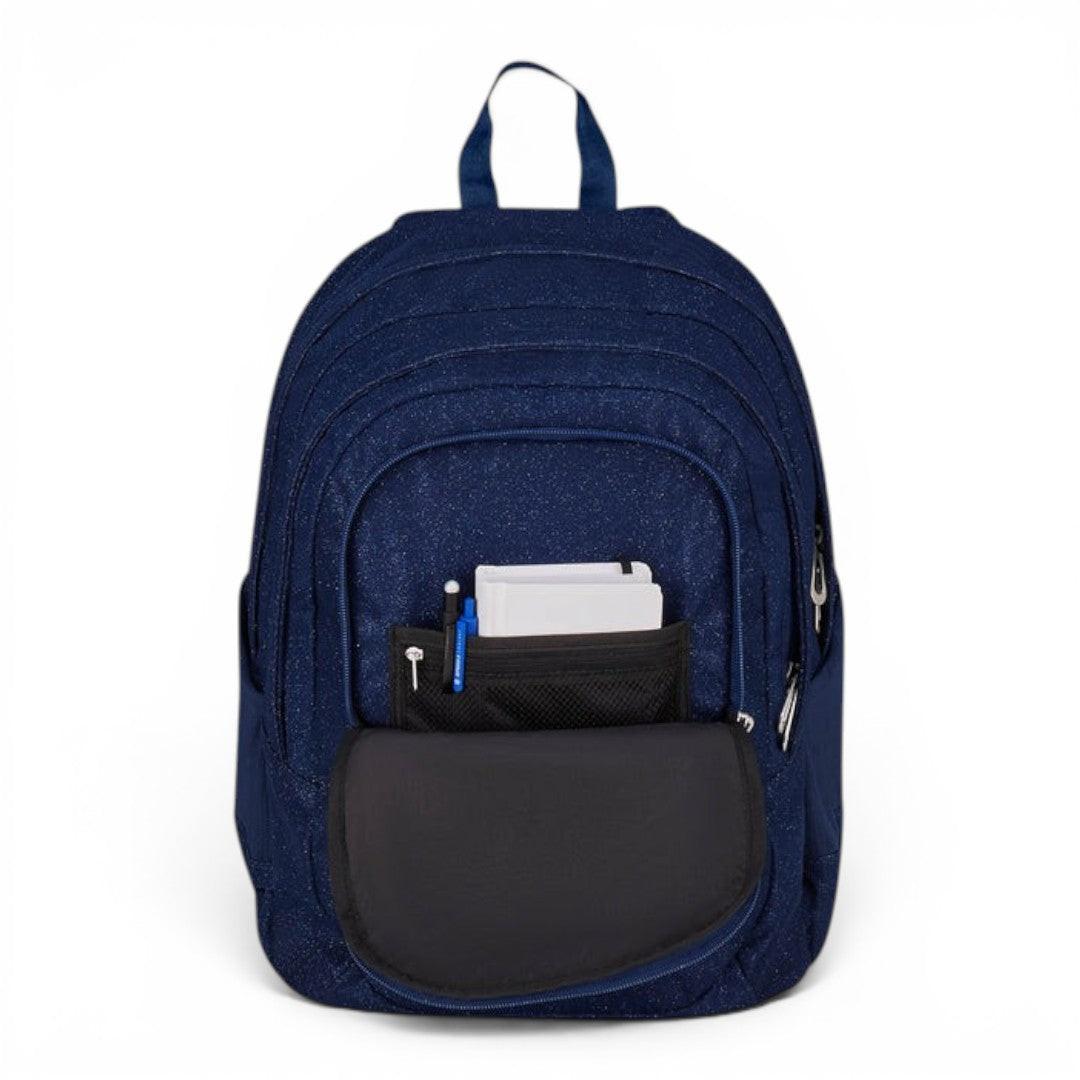 Zaino Seven Shiny Tech scuola effetto lucido capiente Blu 200112523-580.
