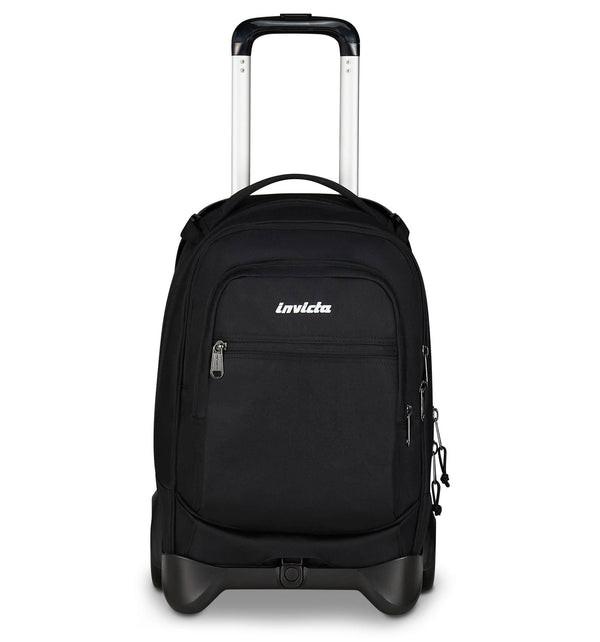 Trolley Invicta Plug Plain Nero scuola capiente resistente.