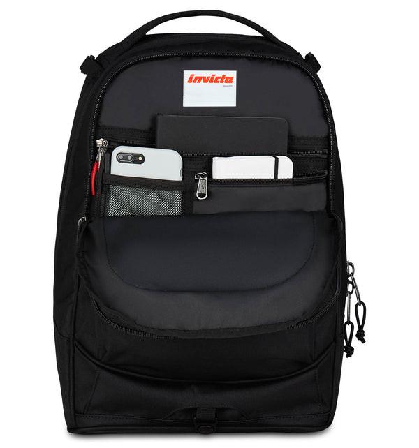Trolley Invicta Plug Plain Nero scuola capiente resistente.
