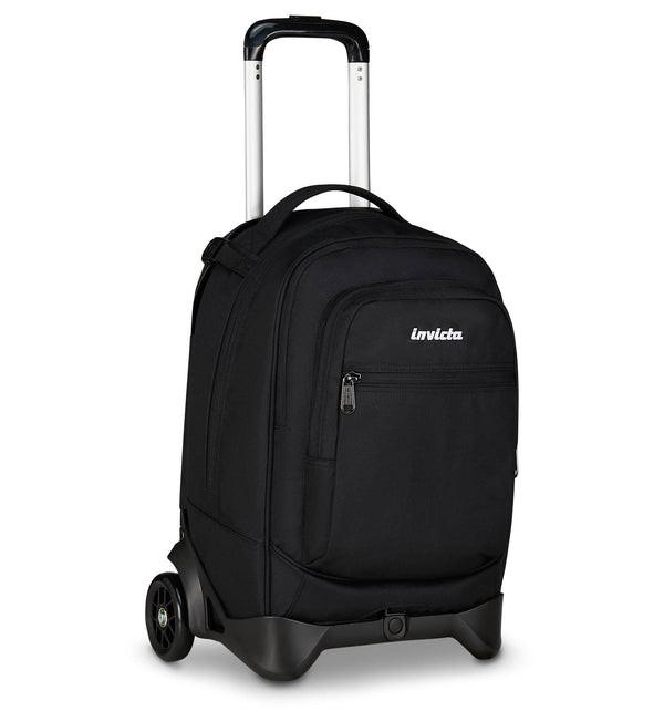 Trolley Invicta Plug Plain Nero scuola capiente resistente.