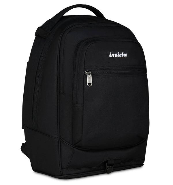 Trolley Invicta Plug Plain Nero scuola capiente resistente.