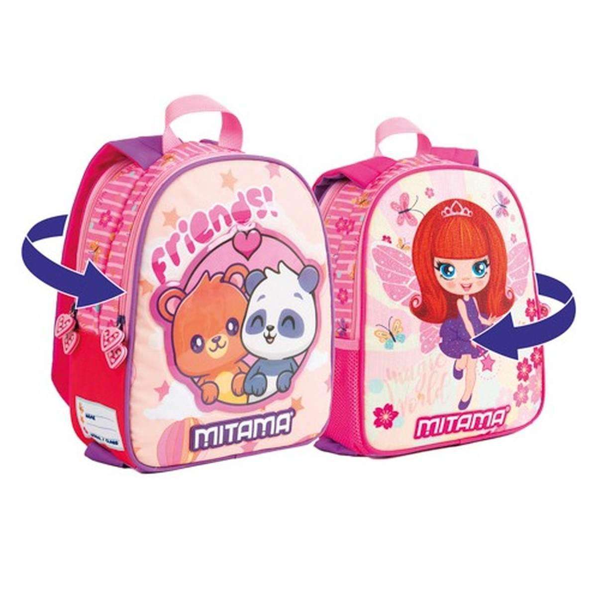 Zaino Asilo Spinny Double Face Mitama – Mix Girl - Quiscuola
