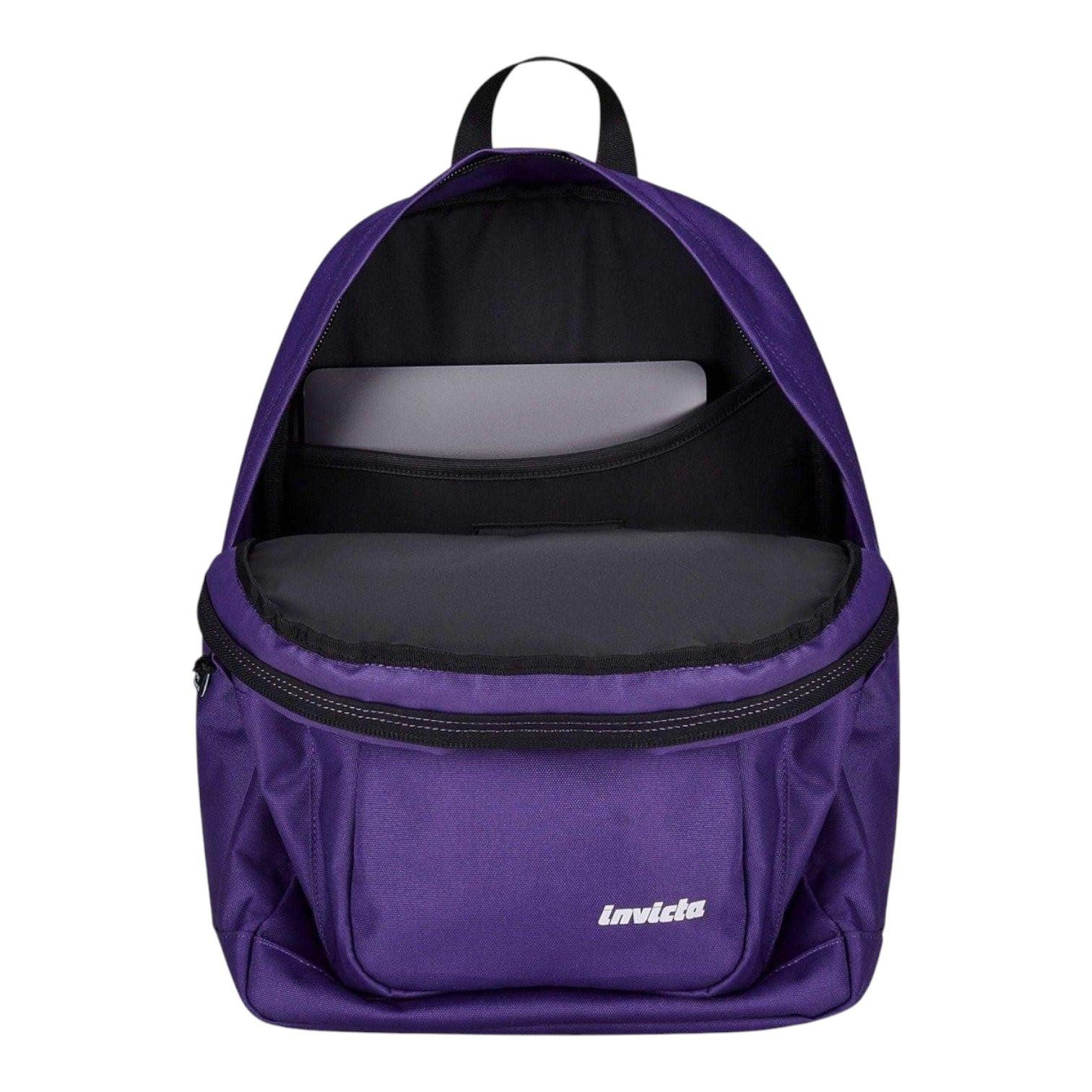 Zaino Invicta Jelek Plain Viola– Zaino scuola, università e lavoro resistente..