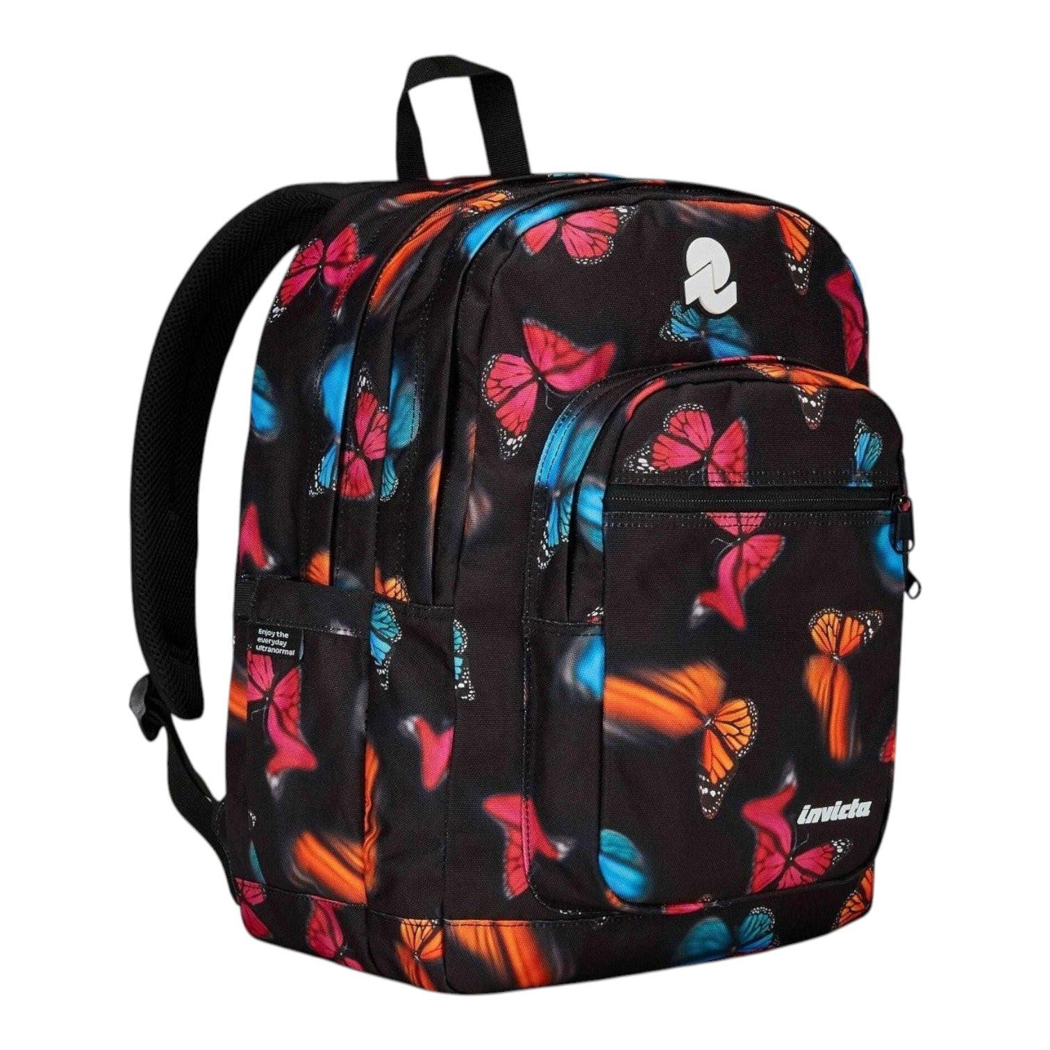 Zaino Invicta Jelek Fantasy - 34 Litri Design Farfalle.