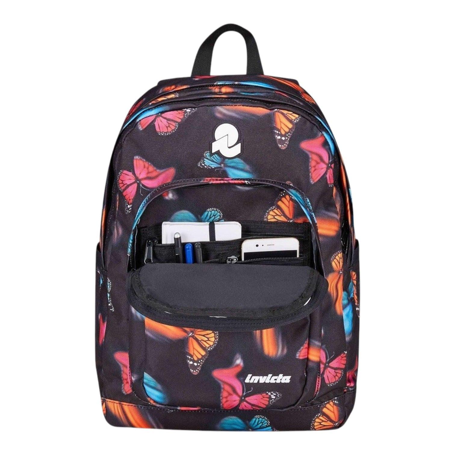 Zaino Invicta Jelek Fantasy - 34 Litri Design Farfalle.