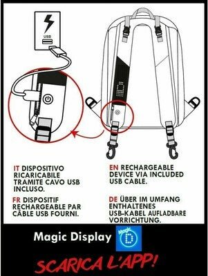 Zaino Seven® REVERSIBILE - THE DOUBLE LEDWALL: Esprimi le Tue Emozioni con Stile e Tecnologia - Quiscuola