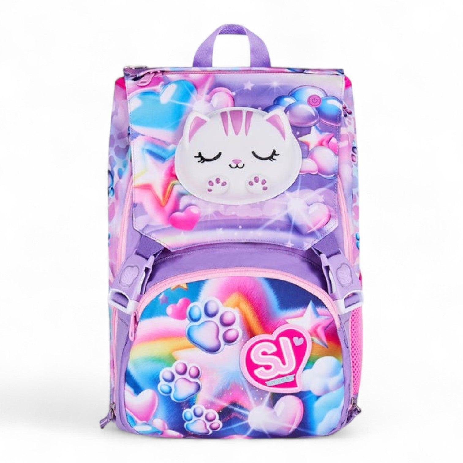 Zaino scuola Seven SJ Big estensibile Glowcat.