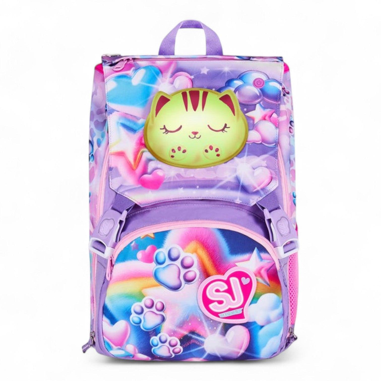 Zaino scuola Seven SJ Big estensibile Glowcat.