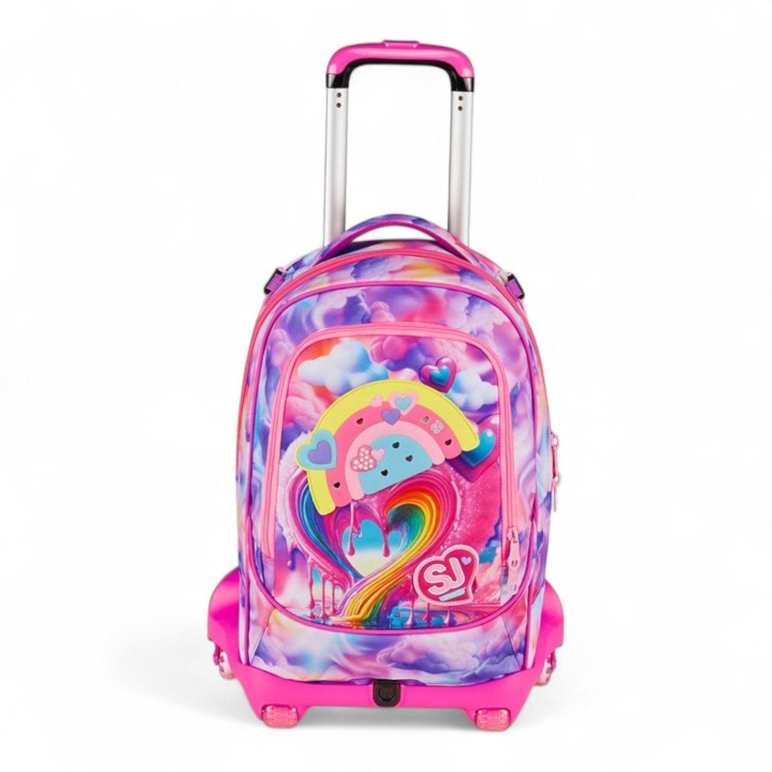 Trolley scuola Seven SJ Jack 8 ruote Joyful Pins Girl.