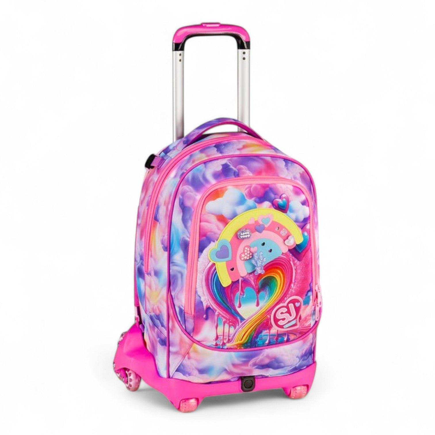 Trolley scuola Seven SJ Jack 8 ruote Joyful Pins Girl.
