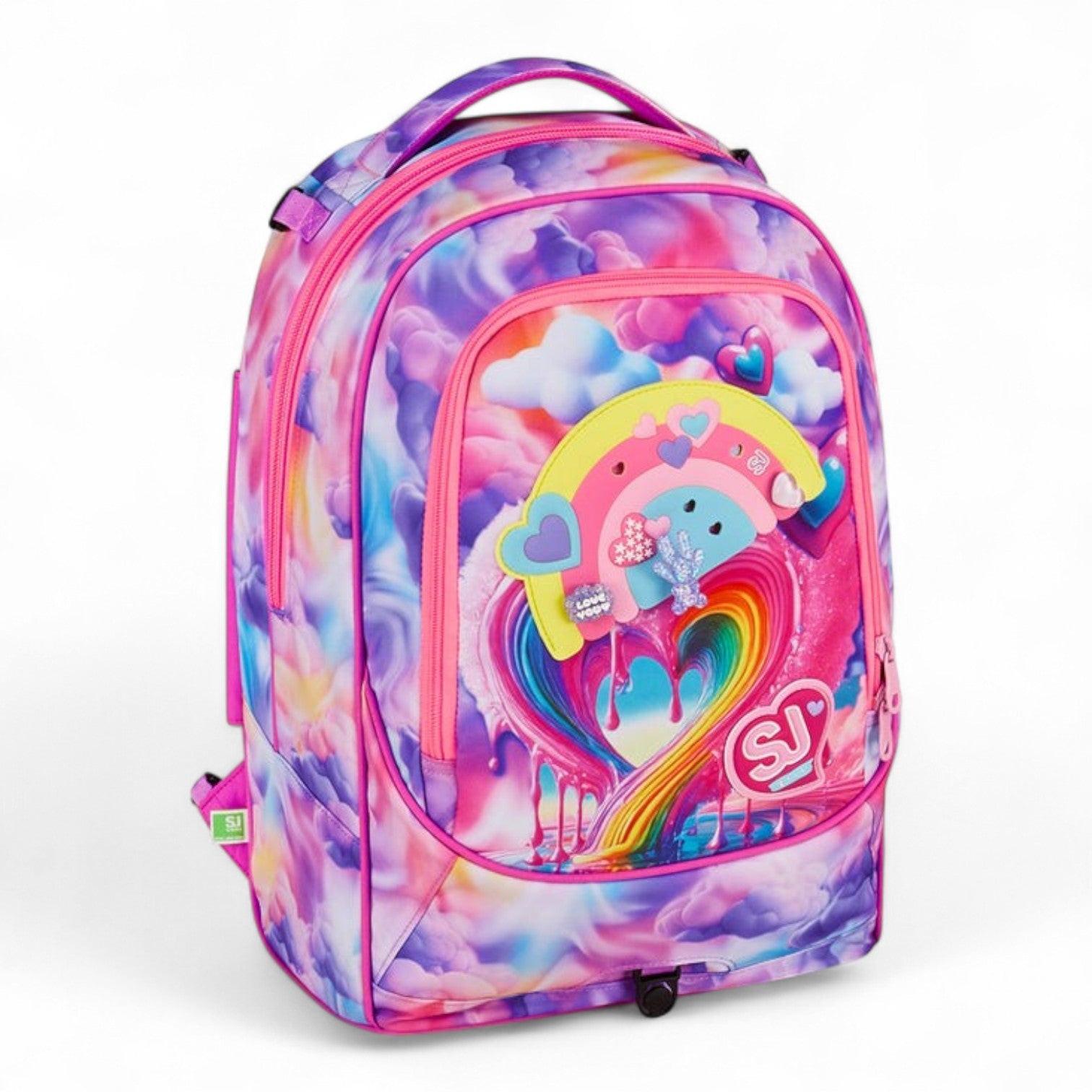 Trolley scuola Seven SJ Jack 8 ruote Joyful Pins Girl.