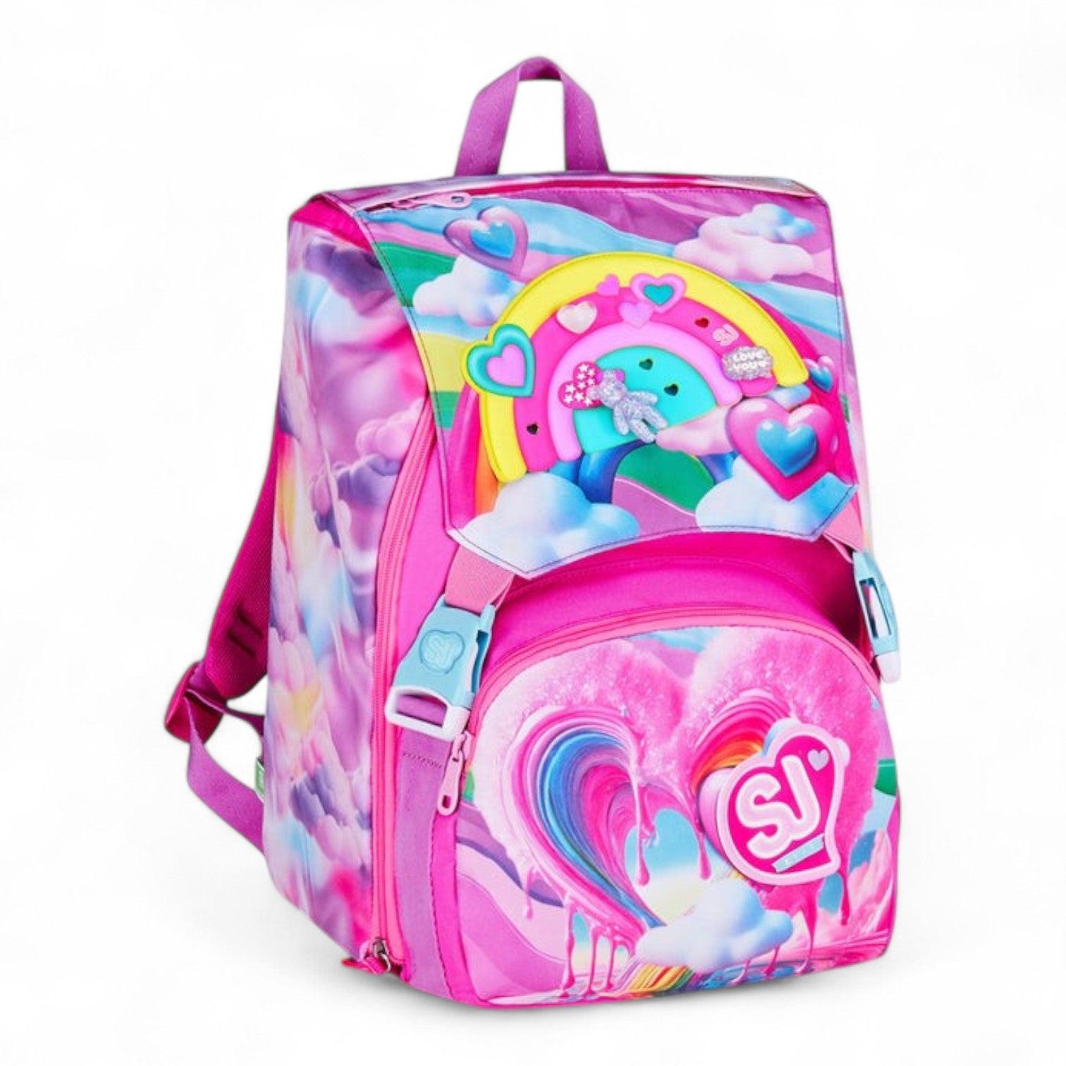 Zaino scuola Seven SJ Big estensibile Joyful Pins Girl