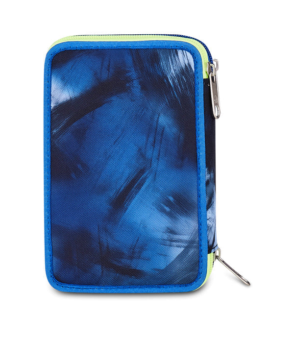 Astuccio Seven 3 Zip Blu Fusion completo scuola.