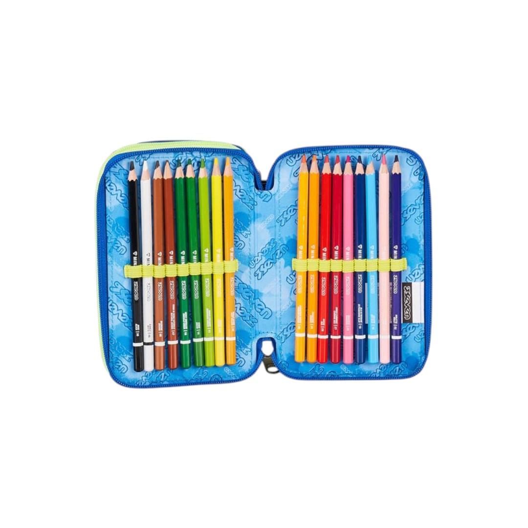 Astuccio Seven 3 Zip Electricvibe Boy completo.