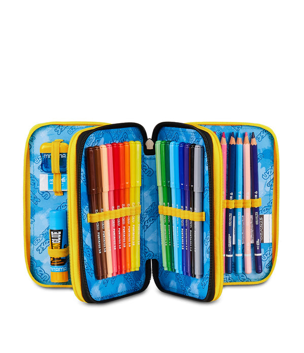 Astuccio Seven 3 Zip Golden Paint completo scuola.