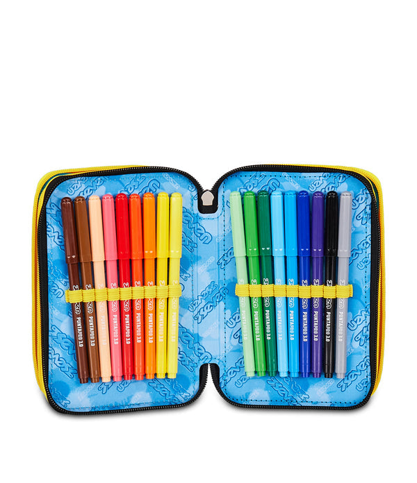 Astuccio Seven 3 Zip Golden Paint completo scuola.