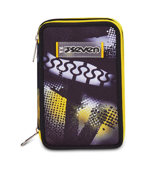 Astuccio Seven 3 Zip Golden Paint completo scuola.