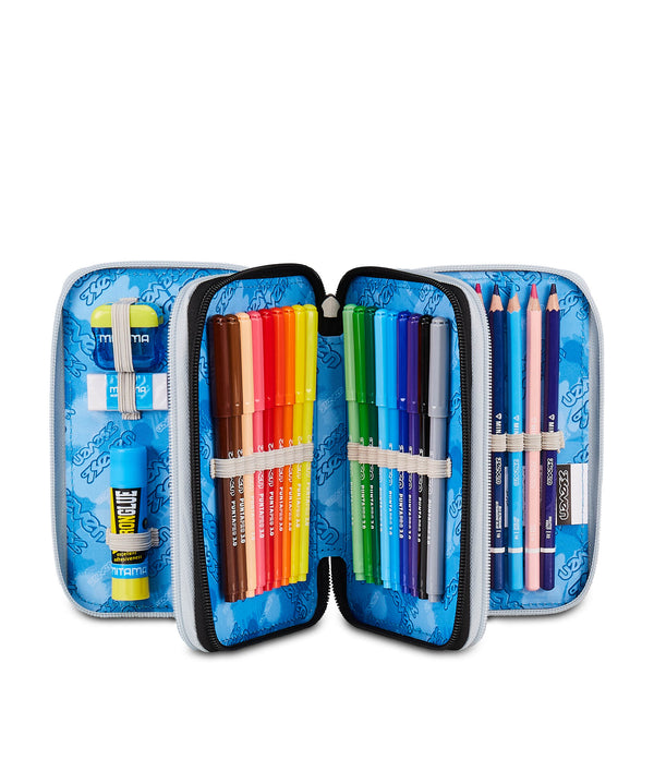Astuccio Seven 3 Zip Plumpy Line Boy completo.
