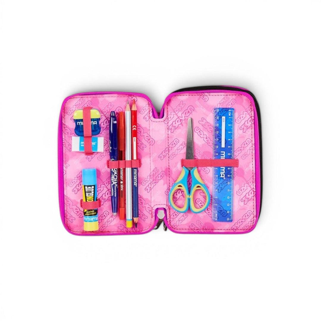 Astuccio Seven 3 Zip Plumpy Line Girl completo.