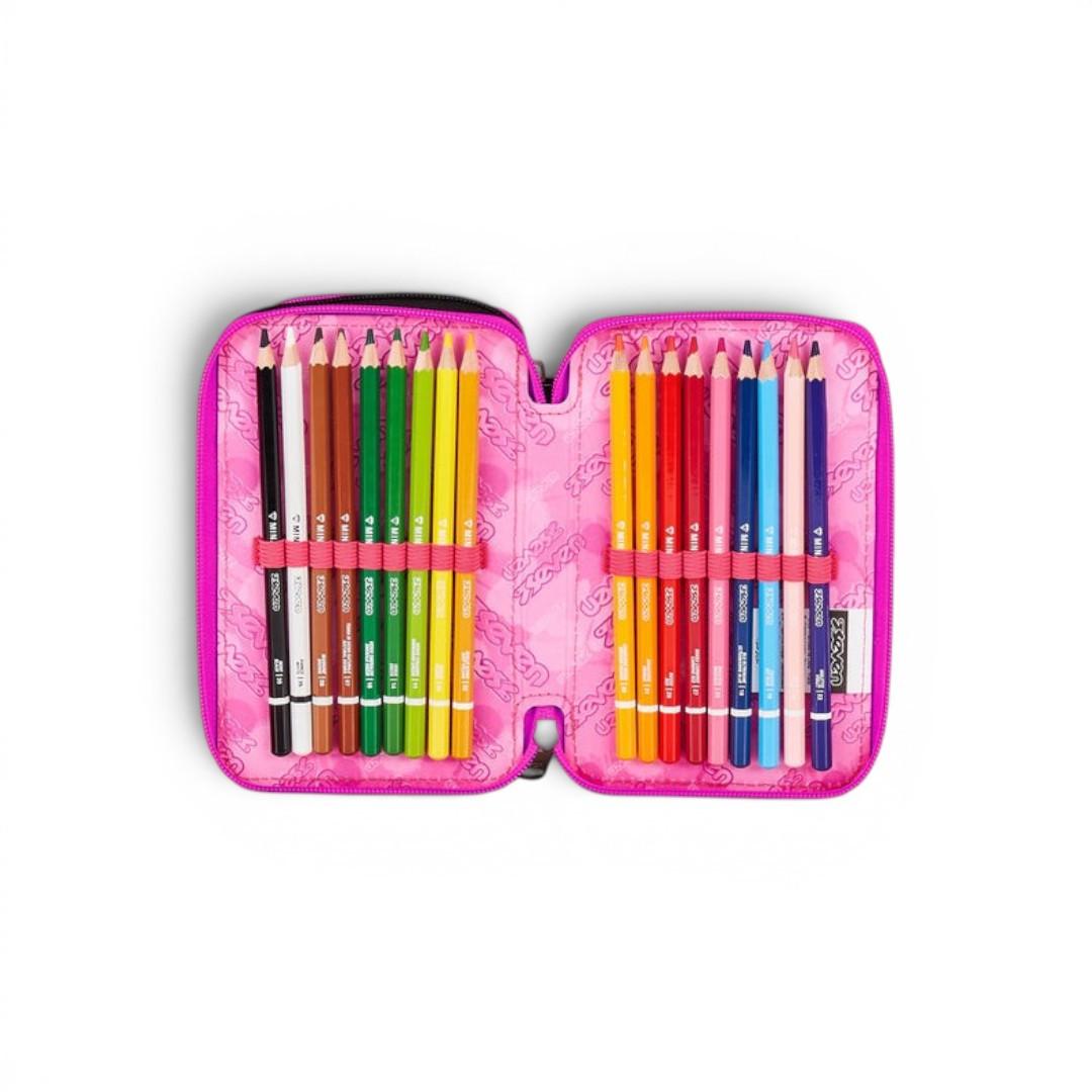 Astuccio Seven 3 Zip Plumpy Line Girl completo.